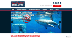 Desktop Screenshot of greatwhitesharkdiving.co.za